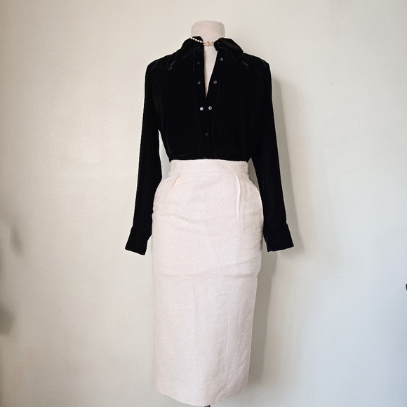 Vintage Yves Saint Laurent Pencil Skirt - Picture 1 of 11